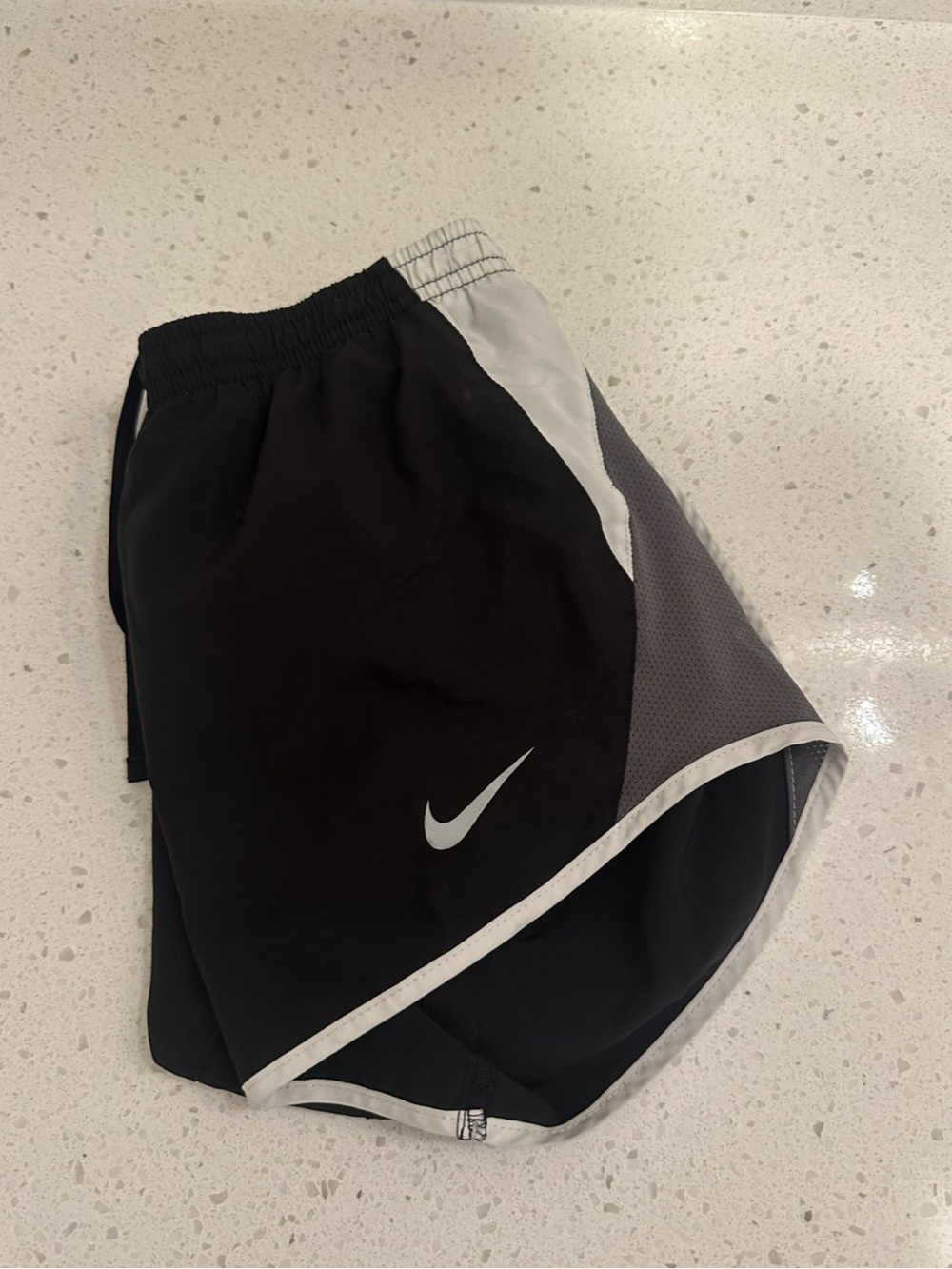 Nike Black, Gray & White Women's Running Shorts